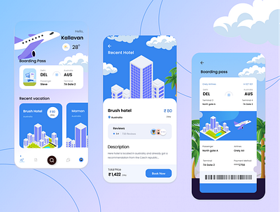 Airline mobile application project figma ui