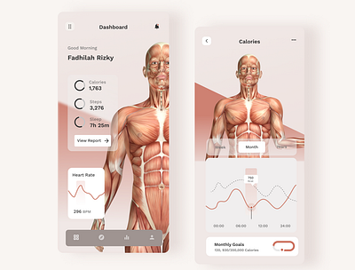 Health Tracker mobile app figma ui