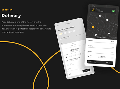 Food ordering app- "Delivery pages" app interface minimal mobile mobile app mobile apps mobileappdesign ui ui design ux uxui design