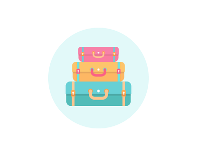 Suitcases college illustration packing suitcase travel vector