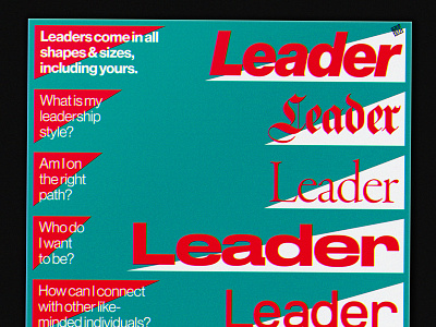 Leadershape poster design poster risd type