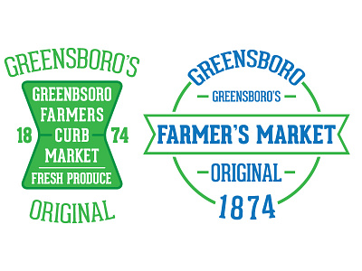Greensboro Farmers Market Branding Proposal branding crest farmers fresh geared green greensboro market