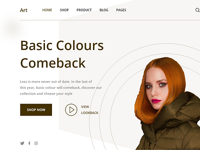 Landing Page fashion brand product shopping