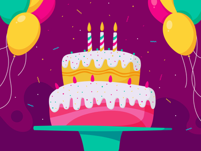 Birthday Cake by Hector Heredia on Dribbble