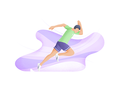 The Runner character flat grain texture human human body illustration poses runner runners shoes sport sprint vector