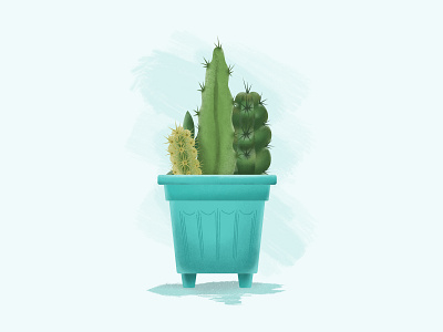 Cactus affinitydesigner brushes cactus draw grain green greenhouse home nature plants texture