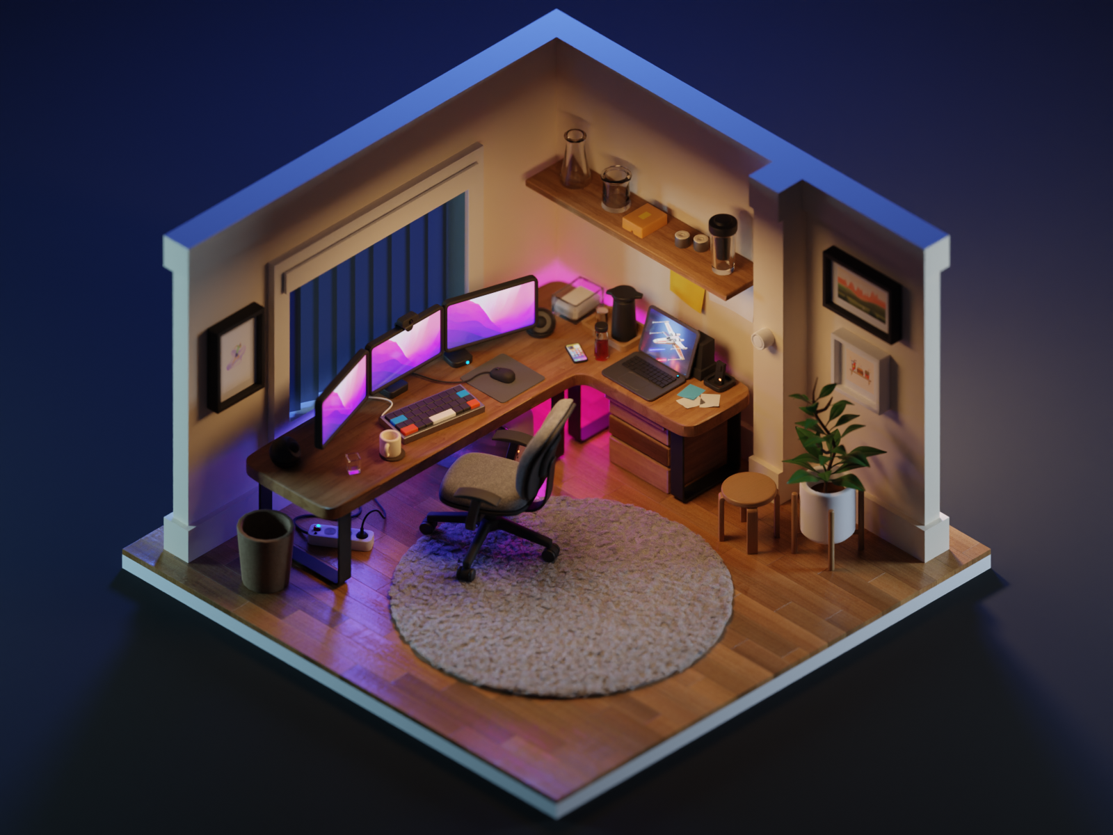 Home Office V2 By Hector Heredia On Dribbble