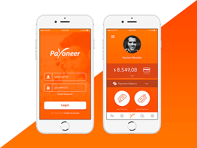 Payoneer App Redesign app app design icons interface money payoneer redesign ui ui design web app