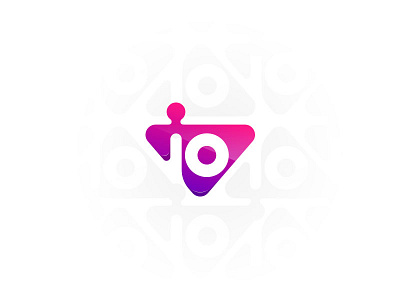 IPTV Logo entertainment gradient ico io letters logo streaming tv vector