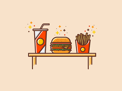 Hamburger Food Set