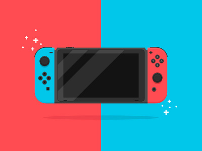 Nintendo Switch flat game illustration nintendo portable switch vector