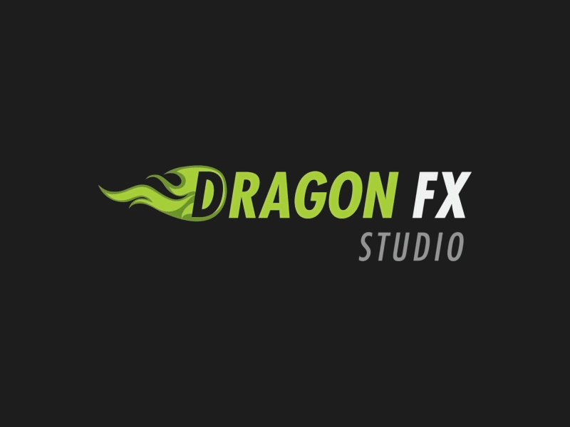 DRAGON STUDIO animation fire flame logo motion