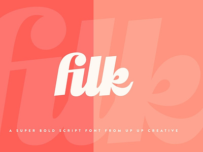 Filk, A Super Bold Script Font