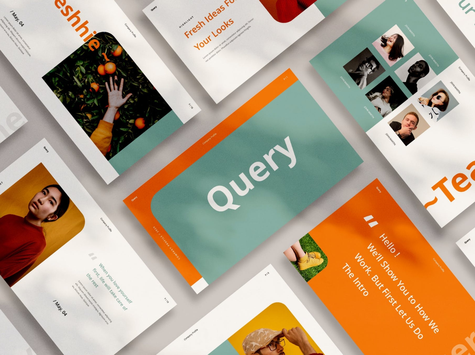 Query Powerpoint - Keynote and Google Slides Presentation app branding design editorial google slides illustration logo magazine photography powerpoint presentation template ui vector