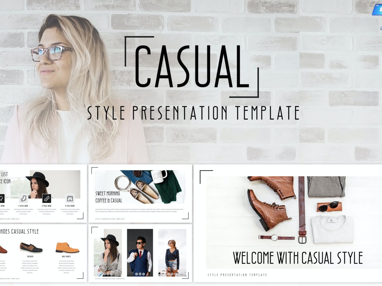 Casual - Keynote Template app branding design editorial illustration keynote logo magazine multipurpose photography presentation template ui vector