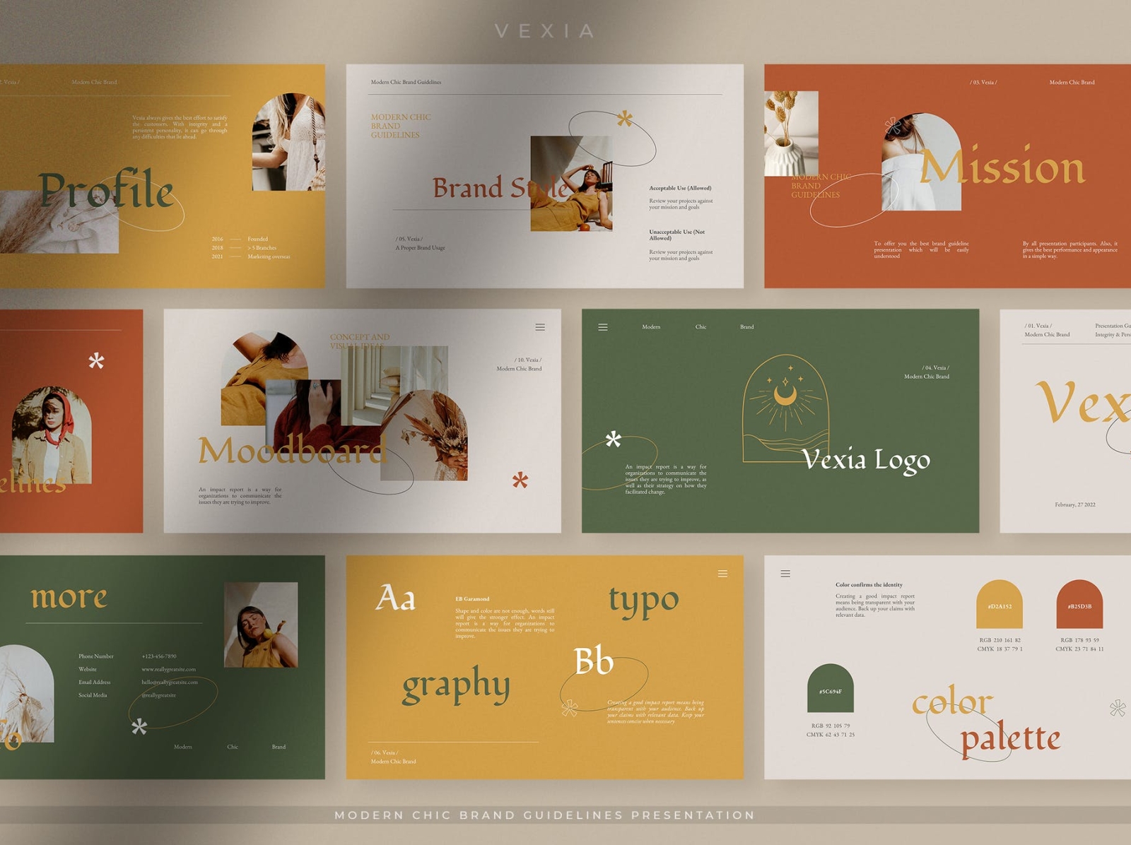 Vexia Brand Guidelines Presentation Template