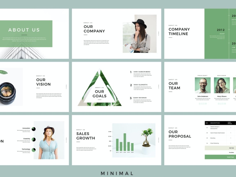 Minimal Presentation Keynote Template by Presentation Templates on Dribbble