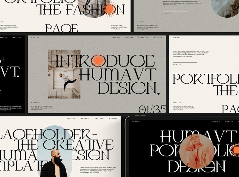 Hunavt Presentation Template app branding creative design editorial illustration logo magazine multipurpose photography presentation template ui vector