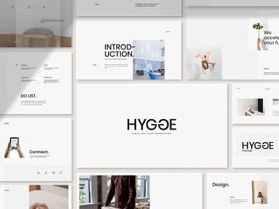 Hygge - Minimal Powerpoint Template app branding creative design editorial hygge illustration minimal multipurpose powerpoint ppt presentation template