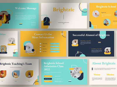 Brightzie Powerpoint Template app branding design editorial illustration multipurpose powerpoint ppt presentation presentation design