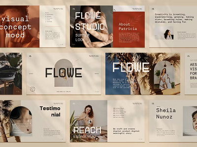 Flowe Presentation Template app branding design editorial google slides illustration keynote multipurpose pitch deck powerpoint powerpoint template ppt presentation slides template