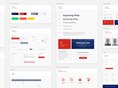 Style Guide color palette dashboard education iconography illustration penn mc pennsylvania style guide typography ui university