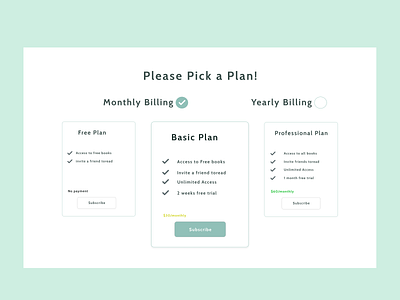 Pricing Page