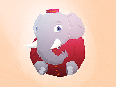 Grand Budapest animals elephant illustration portrait