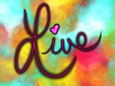 Live background calligraphy neon