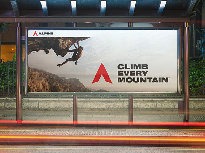 Alpine Brand Application a alpine apparel climbing hiking logo logos mountain mountains outdoor sports