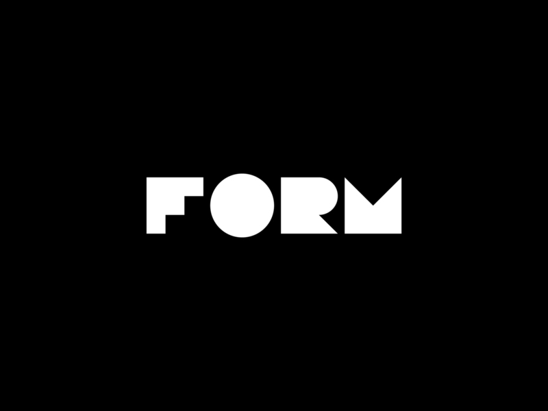 FORM form geometric logo logos miimal minimalistic shape shapes simple type typography wordmark