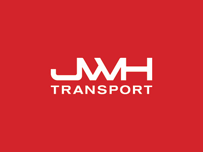 JWH Transport connected geometric highway logo logos red road transport transportation truck trucking