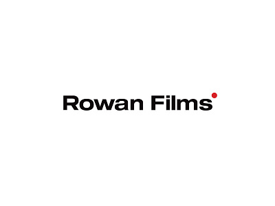 Rowan Films˙ bold film logo logos minimal movies record recording strong typograpgy video wordmark