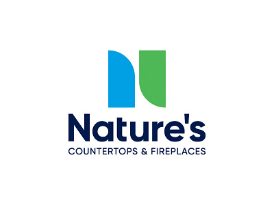 Nature's Countertops & Fireplaces construction contractor countertop countertops geometric granite home letter logo logos mark n