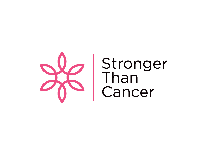 Stronger Than Cancer breast cancer flower fundraiser geometric gif growth intertwined leaf logo provision vine
