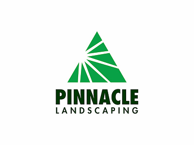 Pinnacle Landscaping bold geometric landscaping lawn light logo logos minimalistic outdoors peak pinnacle triangle
