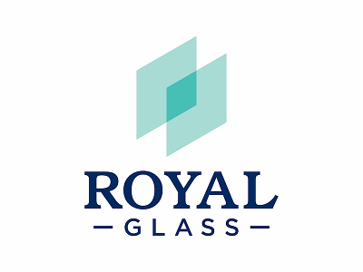 Royal Glass Logo geometric glass logo logos minimal minimalistic overlapping overlay pane royal window