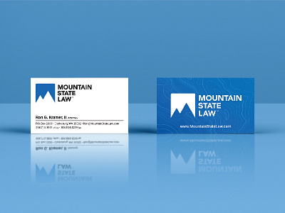 Mountain State Law Business Cards attorney business card geometric law lawyer logo minimalistic mountain mountains state