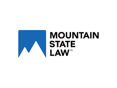 Mountain State Law Logo attorney business card geometric law lawyer logo minimalistic mountain mountains state