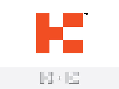 High Country Excavating bold c excavating excavation geometric h hc industrial logo minimal squares strong