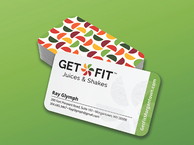 Get Fit Juices & Shakes fit fruit geometric get juices logo logos pattern shakes slices smoothies vegetables