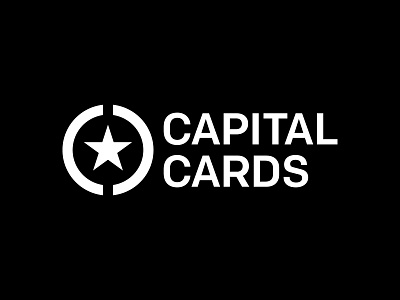 Capital Cards black c capital card cc circle geometric letter logo logos minimal modern star