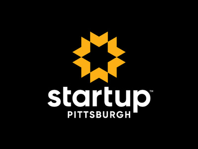 Startup Pittsburgh arrow arrows black brand business direction geometric gold group guidance light logo logos minimalistic networking pittsburgh startup sun together yellow