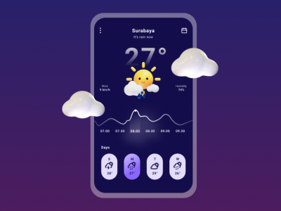 weather app andro app design mobile ui weather