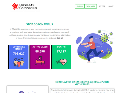Covid-19 landing page design - landing page covid 19 landing page covid 19 safety website covid 19 template landing page wordpress website
