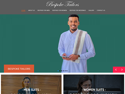 Bespoke Tailors Website designed for Somalia client bespoketailors branding design illustration logo somalia ui website design wordpress website