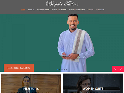 Bespoke Tailors Website designed for Somalia client bespoketailors branding design illustration logo somalia ui website design wordpress website