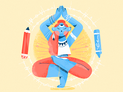 Expansion character community designer drawing expand illustrator inspiration invites pastel pencil procreate yoga
