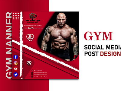 Health and Gym l Health and Gym social media banner