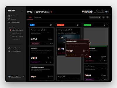 Kanban Board - Web business dark mode dashboard kanban board ui user experience user interface ux web web design